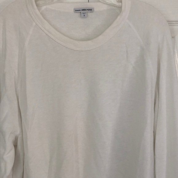 James Perse White Long Sleeve Knit Top - Picture 3 of 3